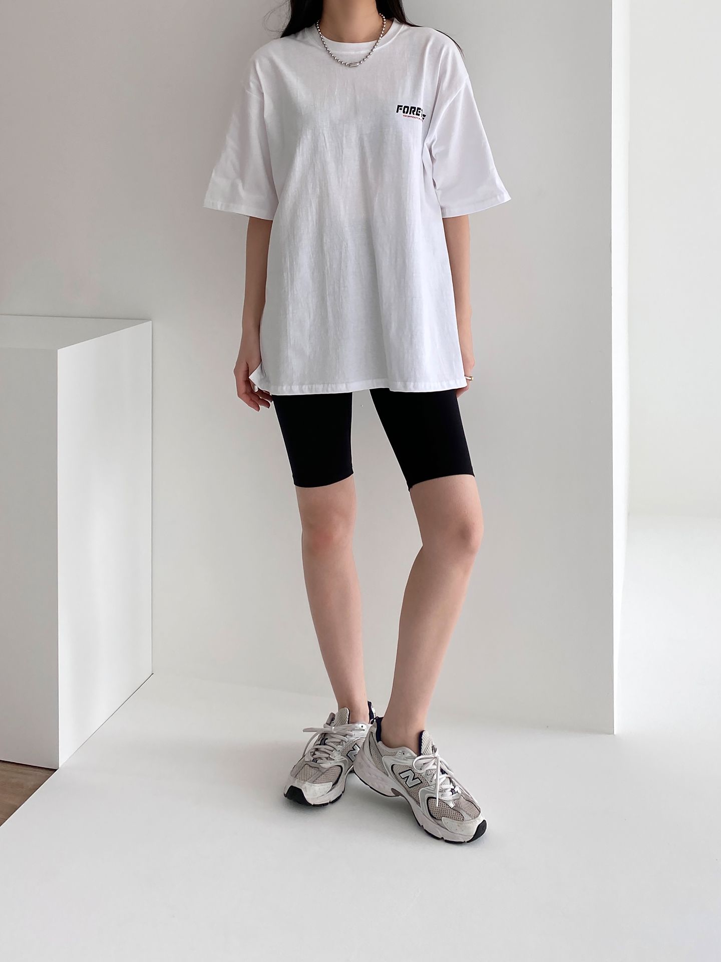 Foretime Print Overfit Short sleeve T-shirts