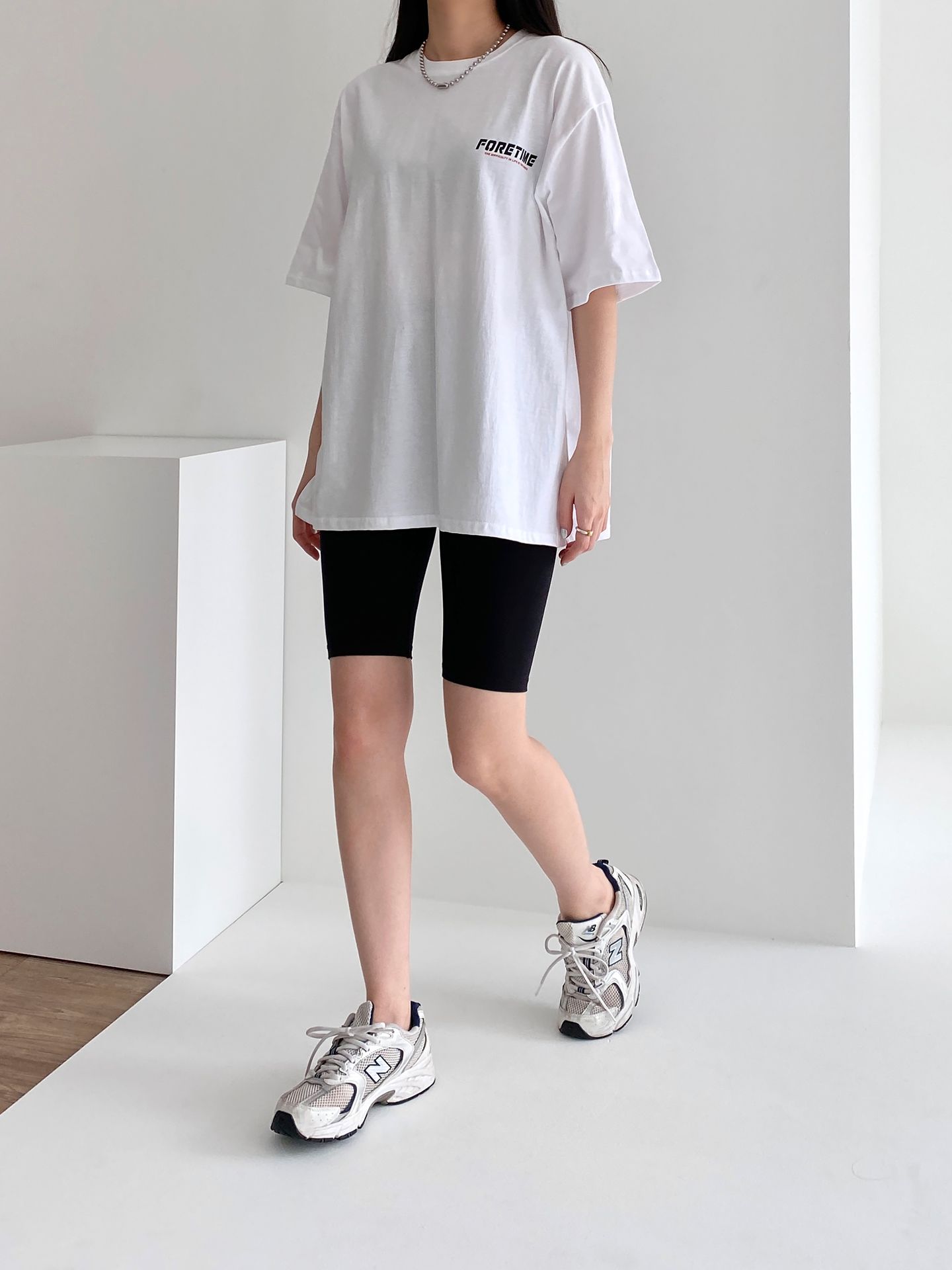 Foretime Print Overfit Short sleeve T-shirts