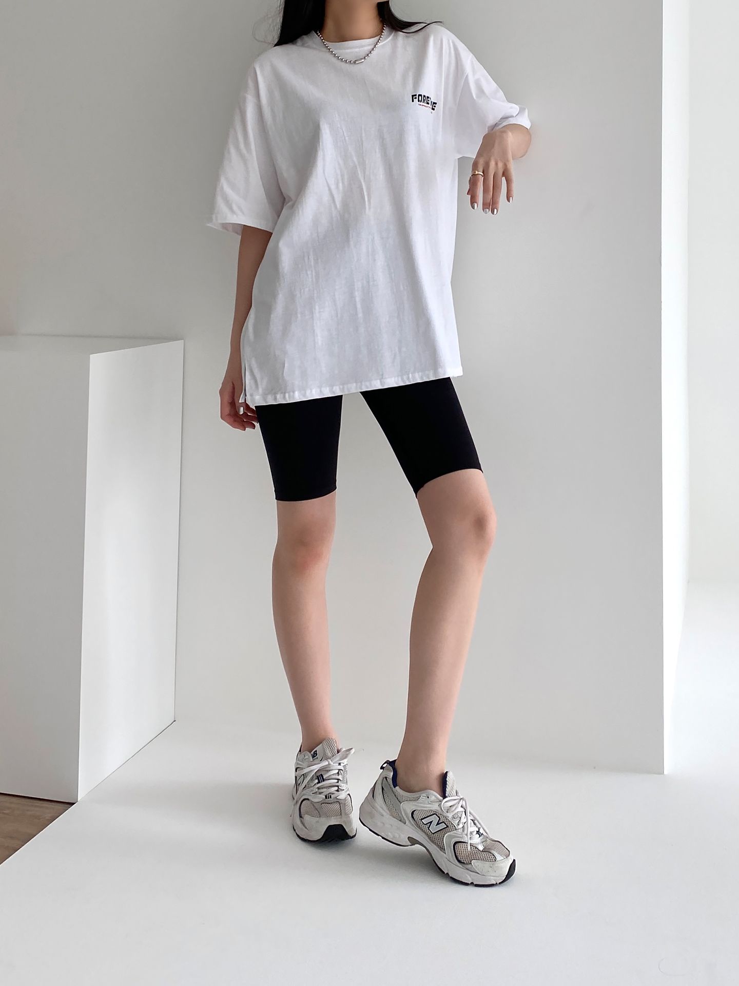 Foretime Print Overfit Short sleeve T-shirts