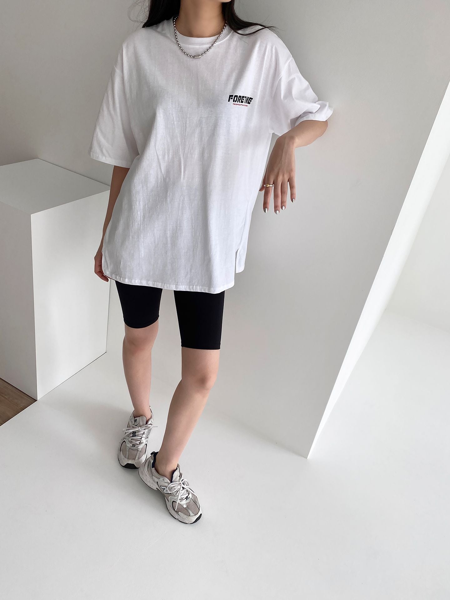 Foretime Print Overfit Short sleeve T-shirts