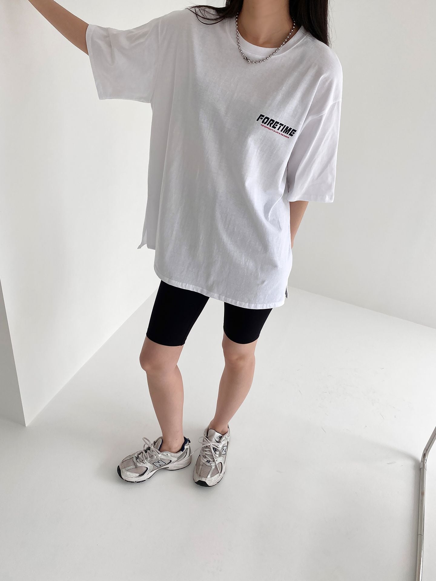 Foretime Print Overfit Short sleeve T-shirts