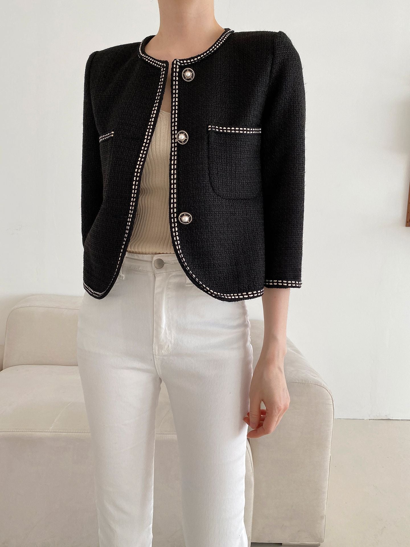 Summer Classic Jacket Pearl Button