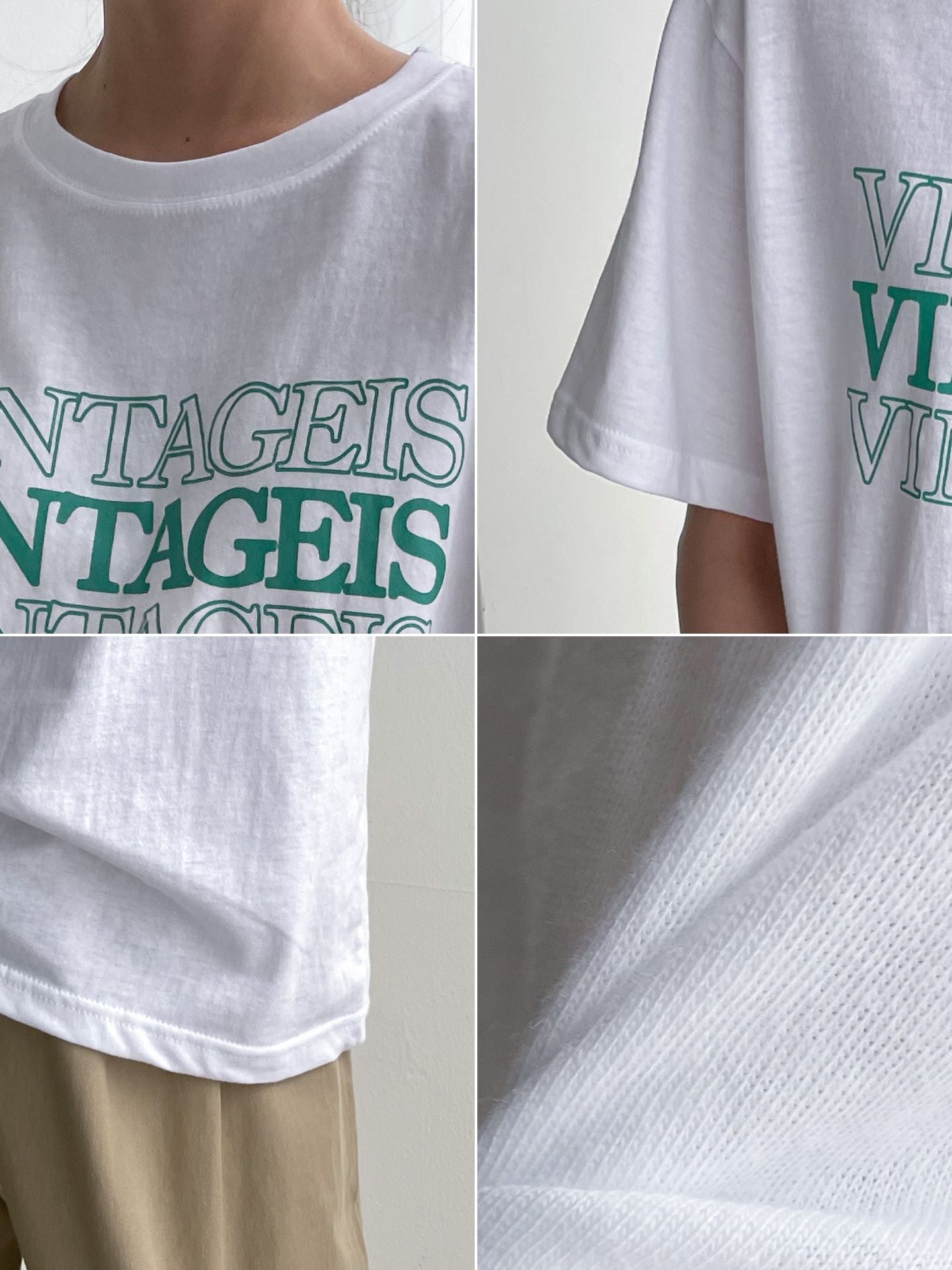 Vintage is Print Top Cotton T-shirts