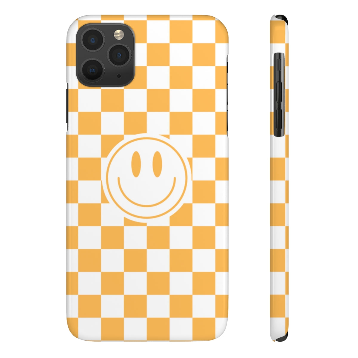 Checkered Board Smiley Happy Face / Slim Phone Cases, Case-Mate / Yellow