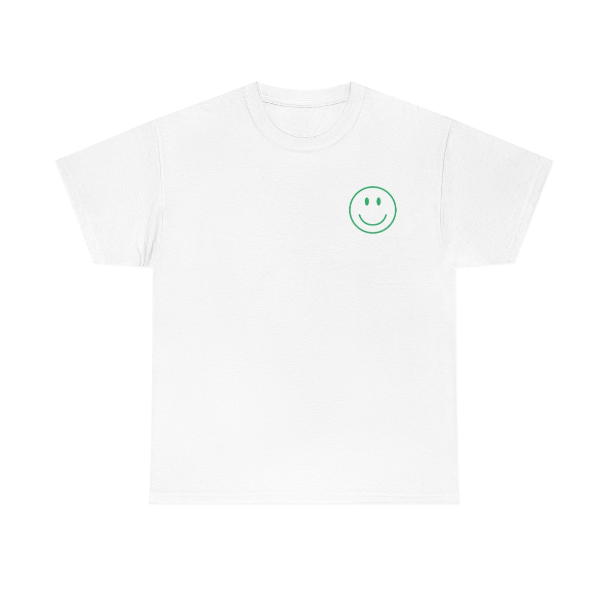 Keep On Smiling / T-shirt Unisex Heavy Cotton Tee / Green