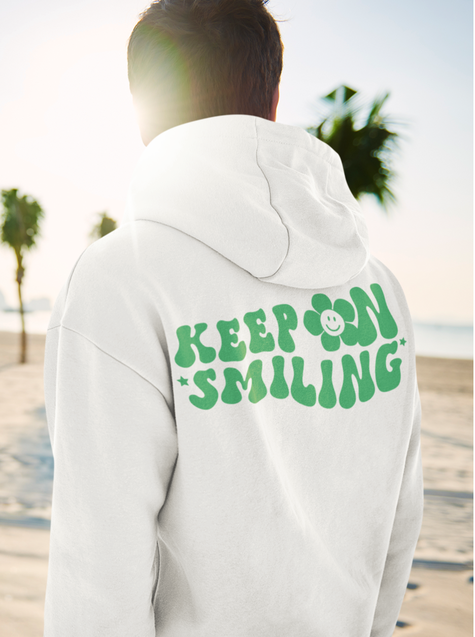 Keep On Smiling / Unisex Heavy Blend™ Hooded Sweatshirt / Green