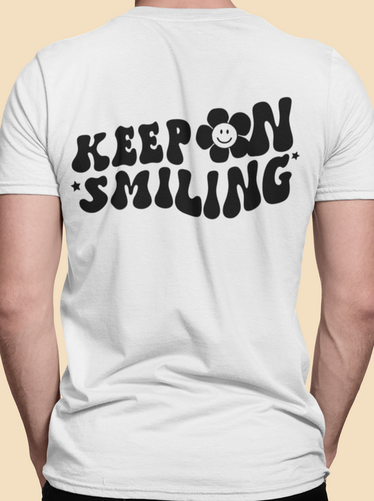 Keep On Smiling / T-shirt Unisex Heavy Cotton Tee / Light Colors