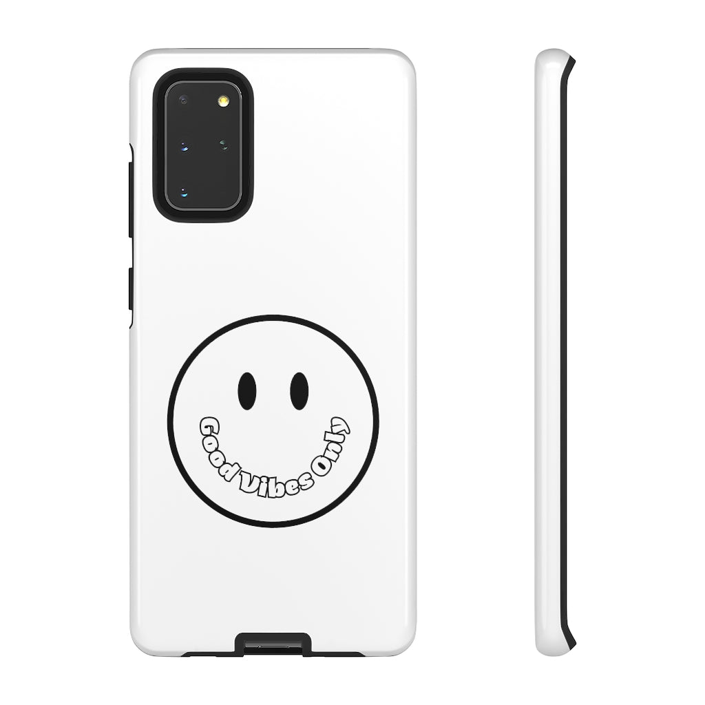 Smiley Happy Face Good Vibes Only Message Printed Phone Case